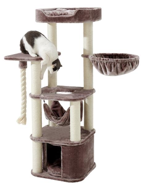 Katzen-Kratzbaum Nobby Zada [145 cm] Katzenbaum dunkelgrau oder cappuccino